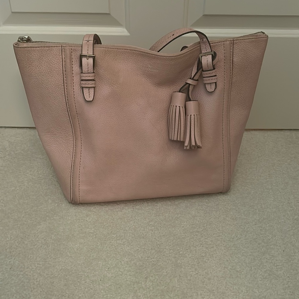 KATE SPADE Elegant Pink Leather Tote Bag